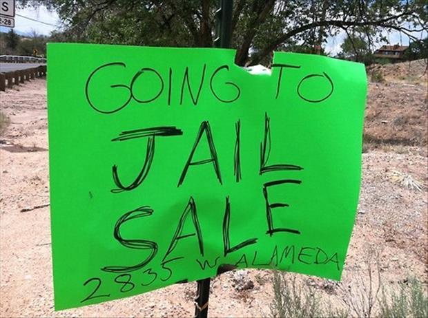 Going to Jail Sale