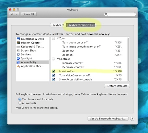 Mac OSX Invert Colors