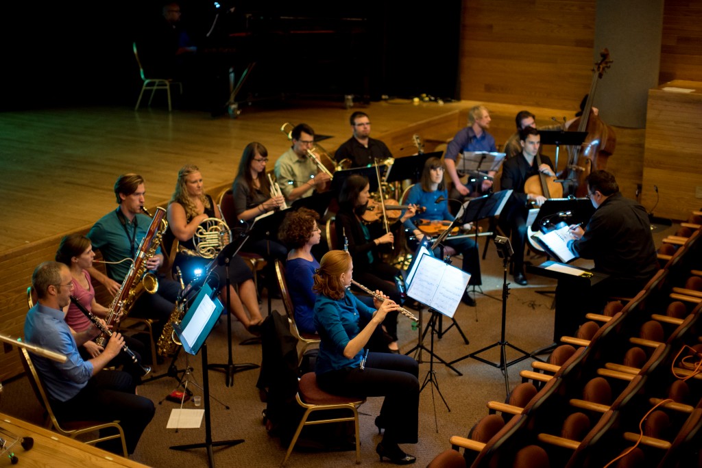 The Composer Quest Orchestra rehearsing